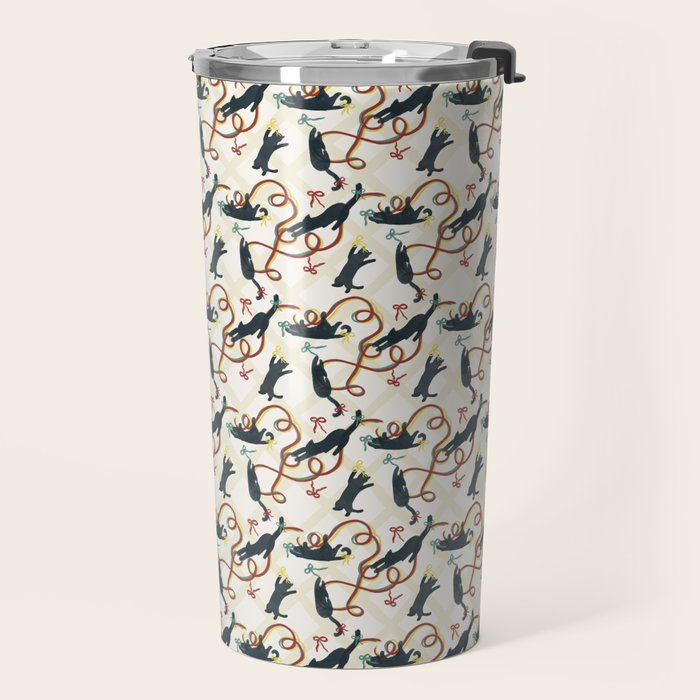 Black Cats and Red Bows Travel Mug Gallery Image 2