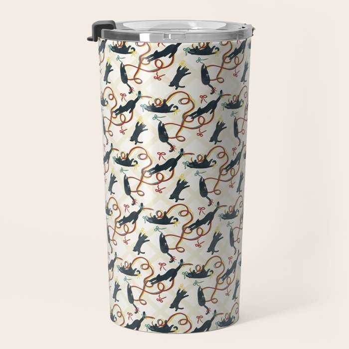 Black Cats and Red Bows Travel Mug Gallery Image 3