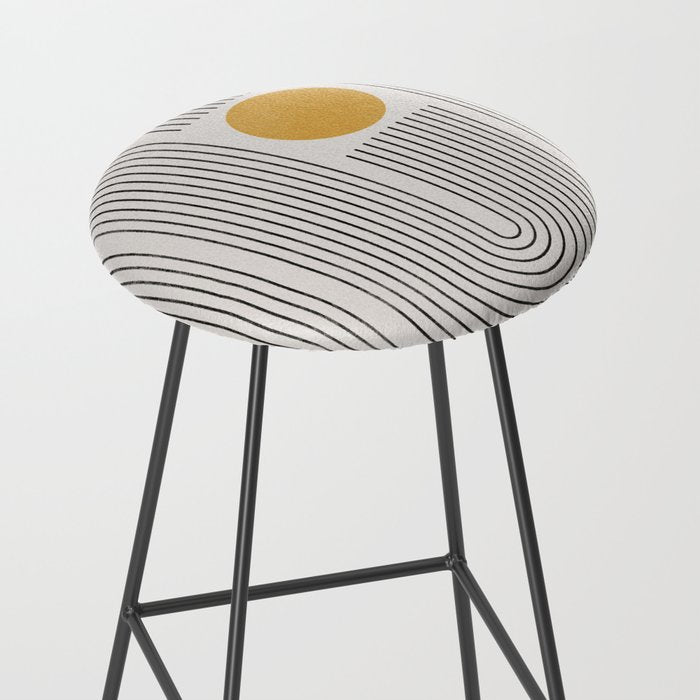 Mid-Century Modern No.22 - Woodblock Print Stool Gallery Image 2