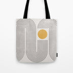 Mid-Century Modern No.22 - Woodblock Print Tote Bag Gallery Image 1