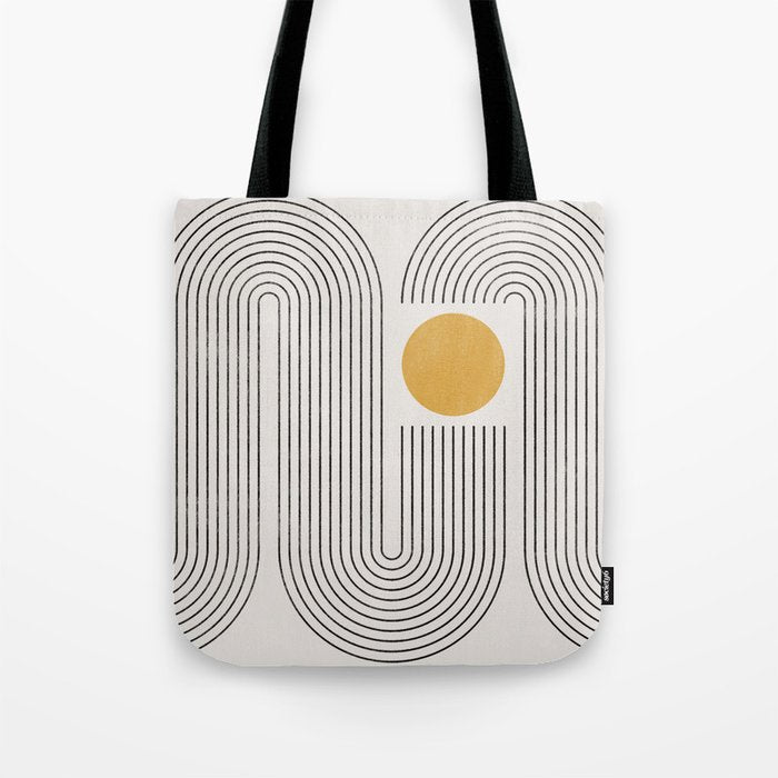 Mid-Century Modern No.22 - Woodblock Print Tote Bag Gallery Image 1