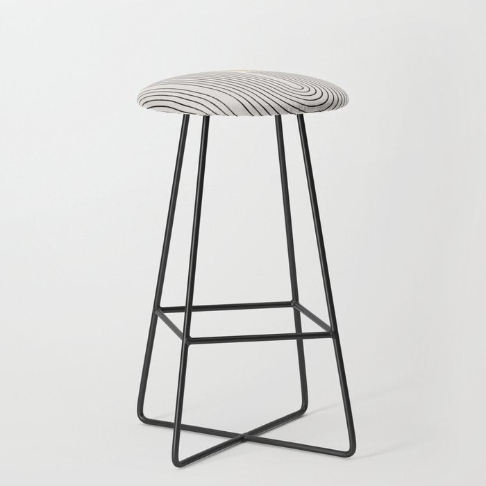 Mid-Century Modern No.22 - Woodblock Print Stool Gallery Image 1