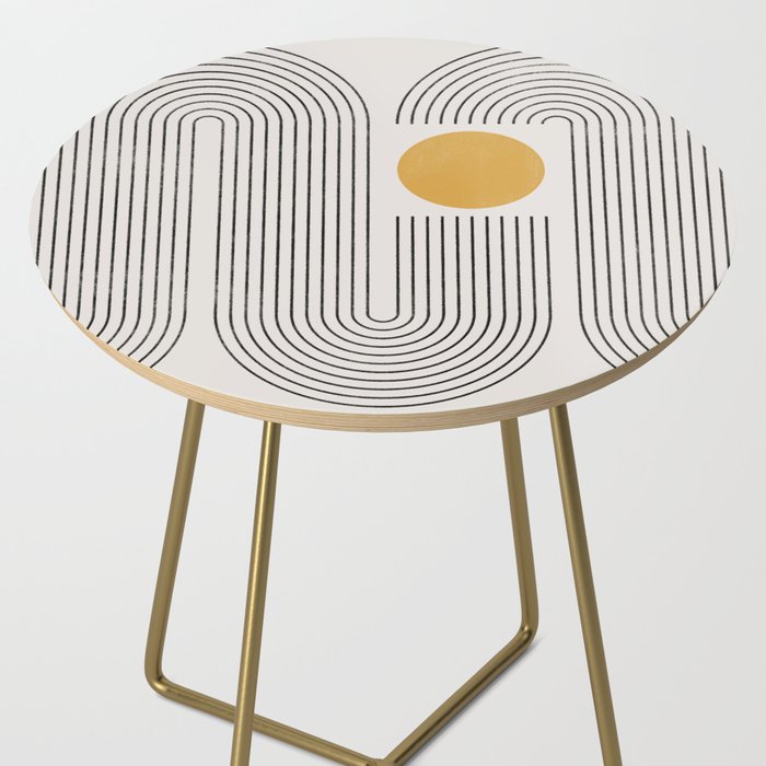 Mid-Century Modern No.22 - Woodblock Print Side Table Gallery Image 2