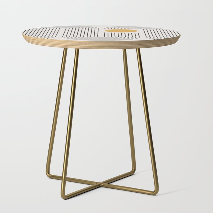 Mid-Century Modern No.22 - Woodblock Print Side Table Gallery Image 1