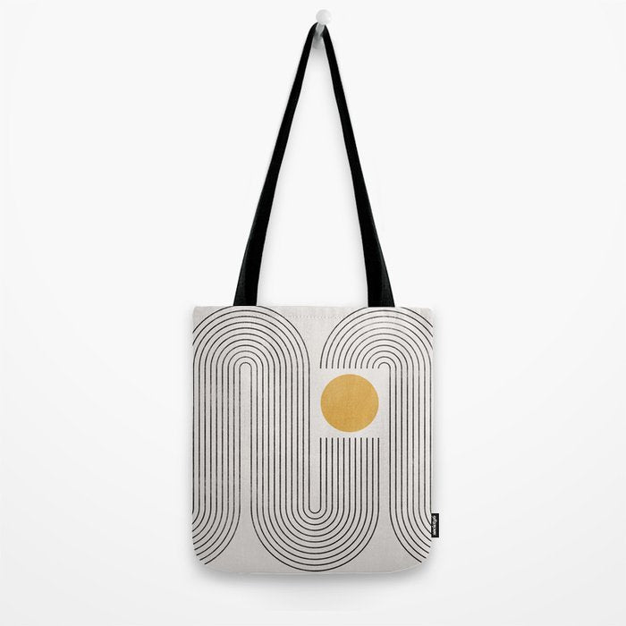 Mid-Century Modern No.22 - Woodblock Print Tote Bag Gallery Image 2