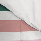 Summer Stripes - Pink, Dusty Rose, Green, and White Comforter Gallery Image 4