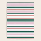 Summer Stripes - Pink, Dusty Rose, Green, and White Poster Gallery Image 4