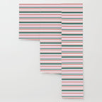 Summer Stripes - Pink, Dusty Rose, Green, and White Wallpaper Gallery Image 3