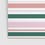 Summer Stripes - Pink, Dusty Rose, Green, and White Poster Gallery Image 3
