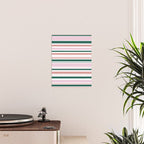 Summer Stripes - Pink, Dusty Rose, Green, and White Poster Gallery Image 2