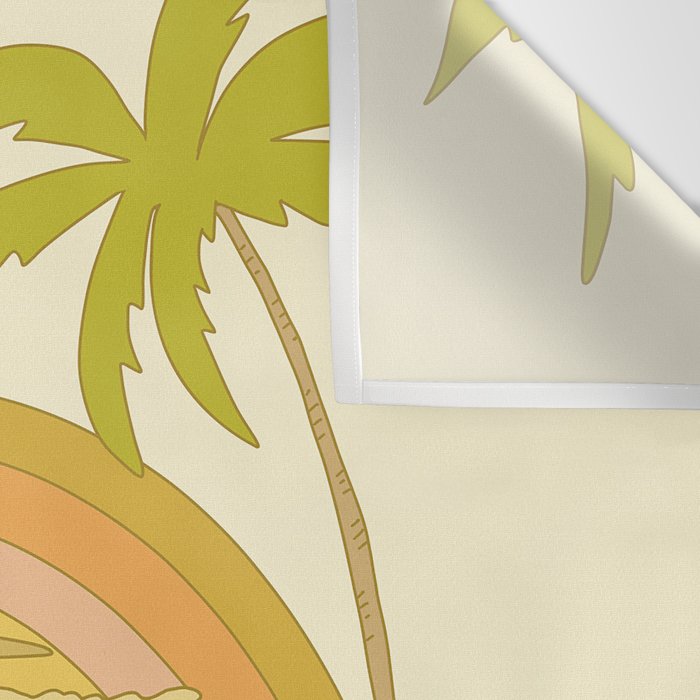 stay golden sun child lady surfer blonde / retro surf art by surfy birdy  Wall Tapestry Gallery Image 3