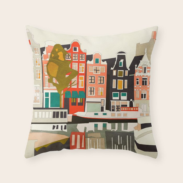 Amsterdam 1 Throw Pillow Gallery Image 6