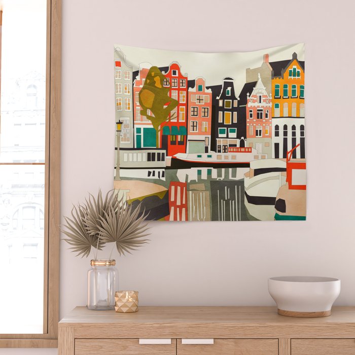 Amsterdam 1 Wall Tapestry Gallery Image 2