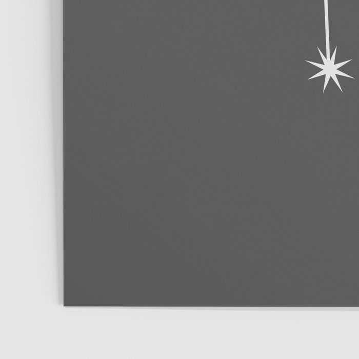 Gemini Zodiac Star Constellation Line Art Grey Poster Gallery Image 3