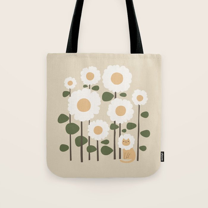 Cat and plant: Catmouflage Tote Bag Gallery Image 1
