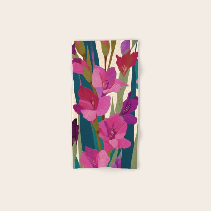 Magenta Garden Bath Towel Gallery Image 1