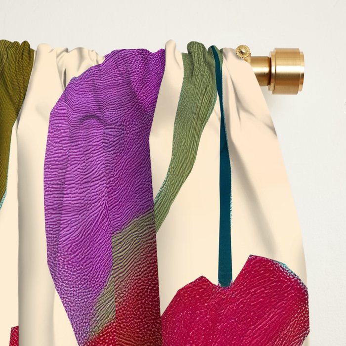 Magenta Garden Window Curtain Gallery Image 2