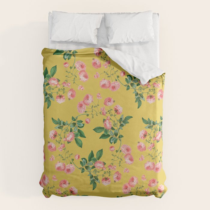 Antique Roses Floral Pattern Duvet Cover Gallery Image 6