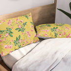 Antique Roses Floral Pattern Pillow Sham Gallery Image 2