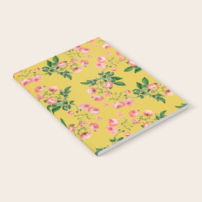 Antique Roses Floral Pattern Notebook Gallery Image 2