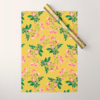 Antique Roses Floral Pattern Wrapping Paper Gallery Image 1