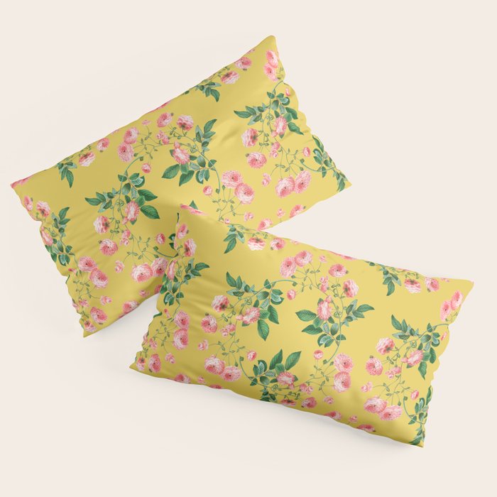 Antique Roses Floral Pattern Pillow Sham Gallery Image 2