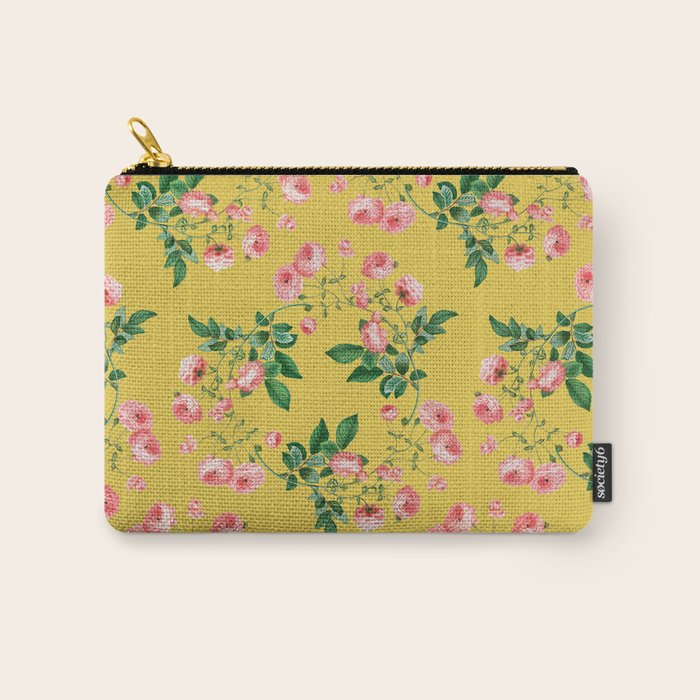 Antique Roses Floral Pattern Carry All Pouch Gallery Image 1