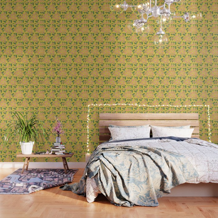Antique Roses Floral Pattern Wallpaper Gallery Image 1