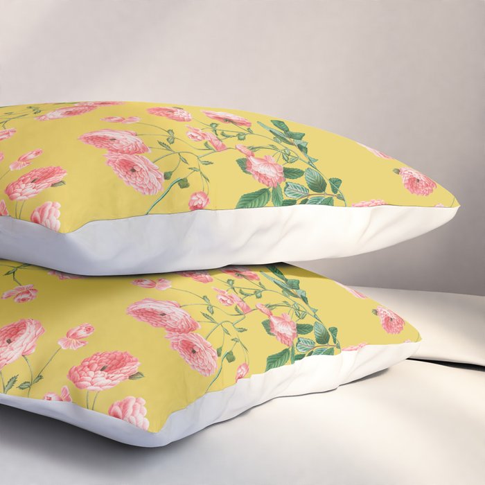 Antique Roses Floral Pattern Pillow Sham Gallery Image 3