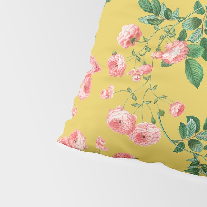 Antique Roses Floral Pattern Pillow Sham Gallery Image 4