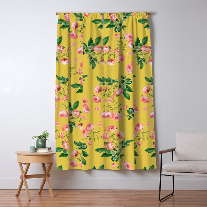 Antique Roses Floral Pattern Window Curtain Gallery Image 5