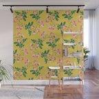 Antique Roses Floral Pattern Wall Mural Gallery Image 1