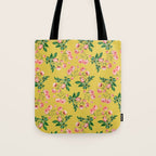 Antique Roses Floral Pattern Tote Bag Gallery Image 1