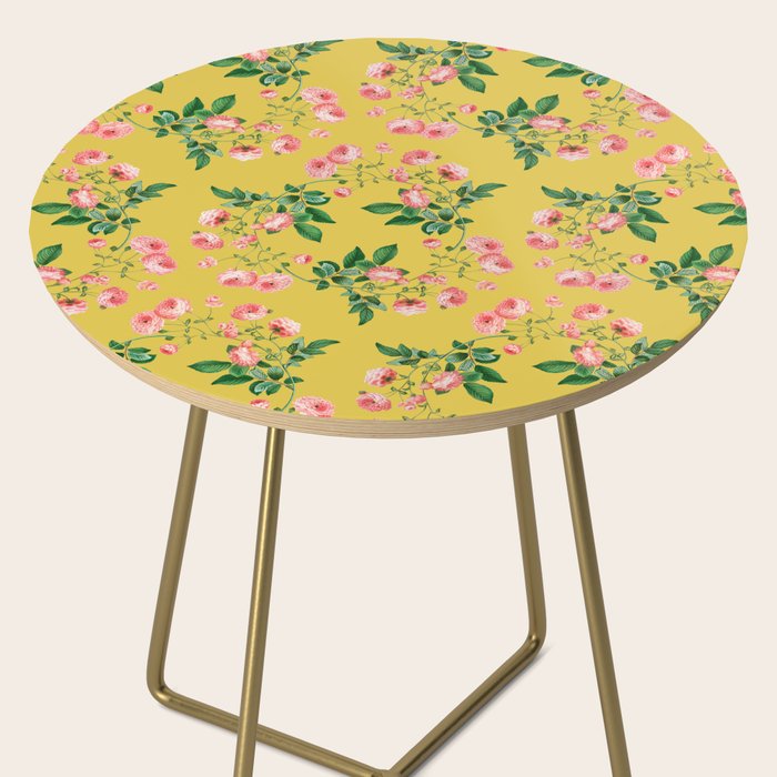 Antique Roses Floral Pattern Side Table Gallery Image 2