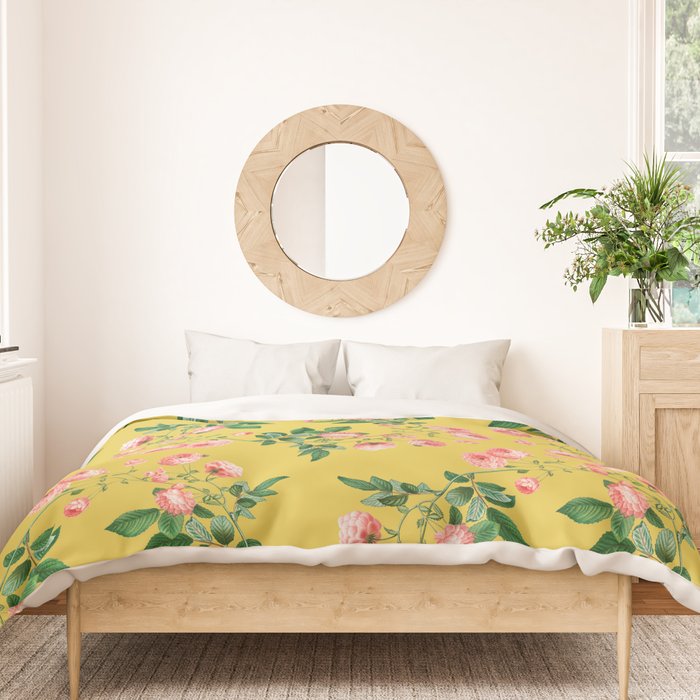 Antique Roses Floral Pattern Duvet Cover Gallery Image 3