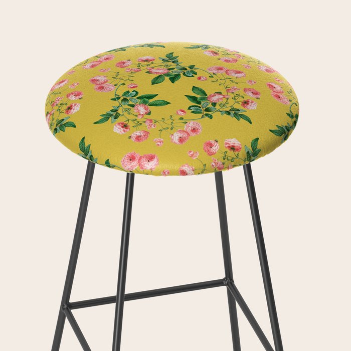 Antique Roses Floral Pattern Stool Gallery Image 2