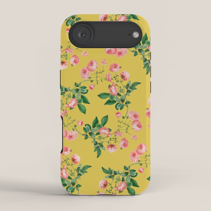 Antique Roses Floral Pattern iPhone Case Gallery Image 2