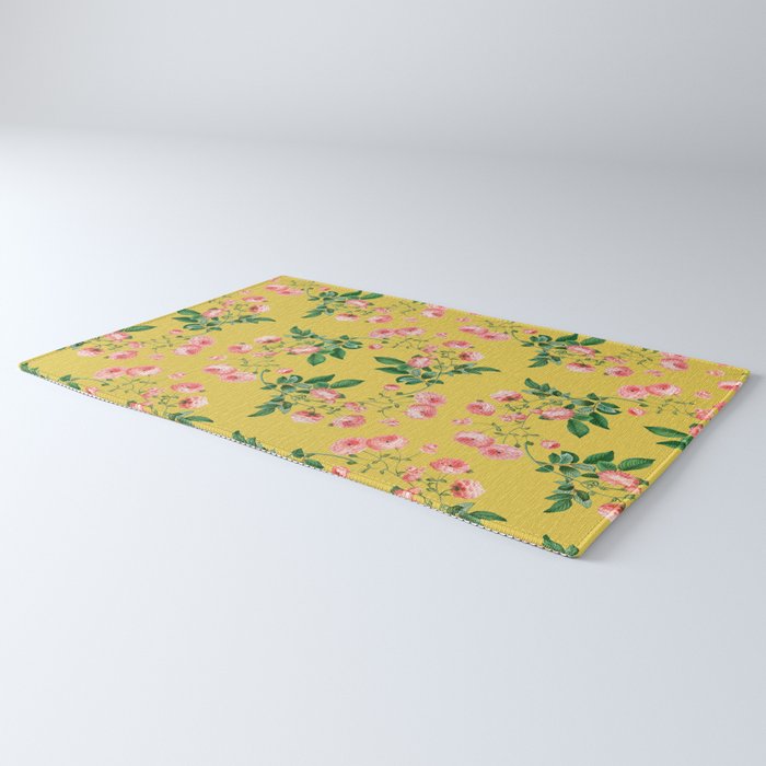 Antique Roses Floral Pattern Rug Gallery Image 3