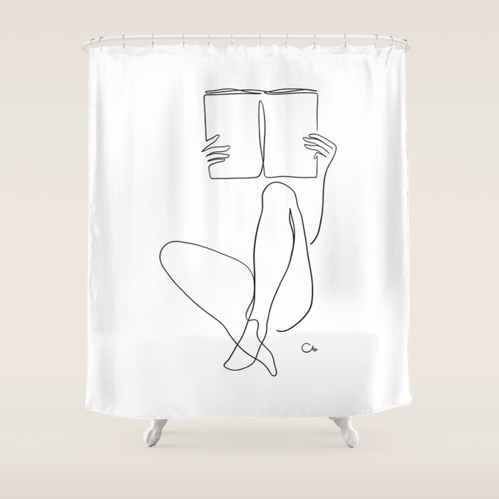 Reading Naked n.2 Shower Curtain Gallery Image 1