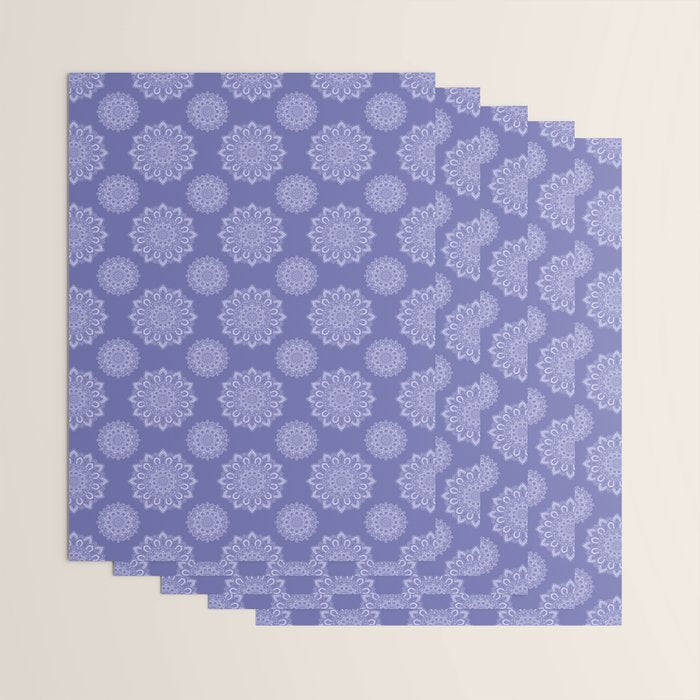 Elegant Periwinkle Purple Blue Boho Mandala Wrapping Paper Gallery Image 3