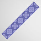 Elegant Periwinkle Purple Blue Boho Mandala Table Runner Gallery Image 3
