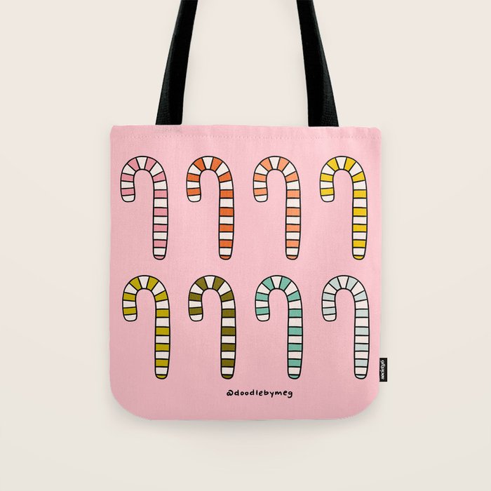 Rainbow Candy Canes Tote Bag Gallery Image 1
