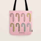 Rainbow Candy Canes Tote Bag Gallery Image 1
