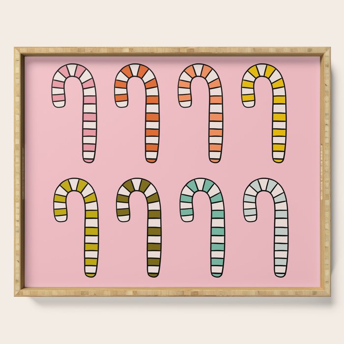 Rainbow Candy Canes Serving Tray Gallery Image 1
