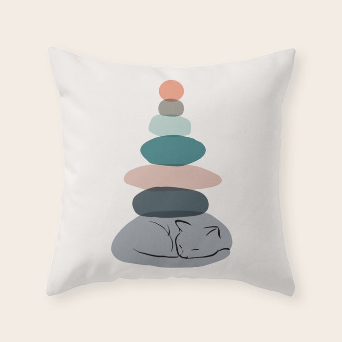 Cat Landscape 58 Throw Pillow Gallery Image 6