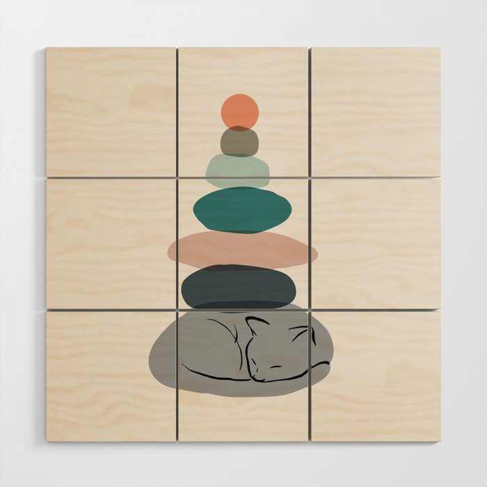 Cat Landscape 58 Wood Wall Art Gallery Image 1