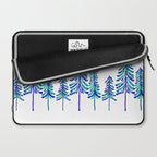 Pine Trees - Navy & Turquoise Palette Laptop Sleeve Gallery Image 2