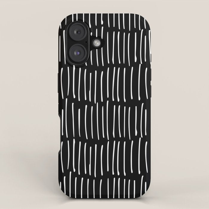 Black and White Minimal Stripe iPhone Case Gallery Image 1
