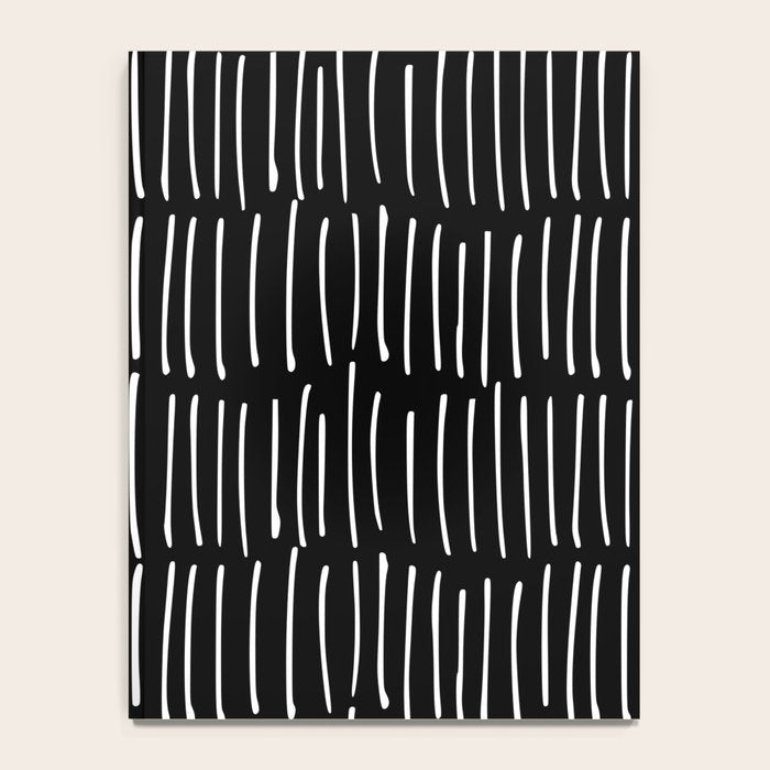 Black and White Minimal Stripe Notebook Gallery Image 4