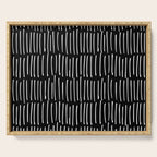 Black and White Minimal Stripe Serving Tray Gallery Image 1